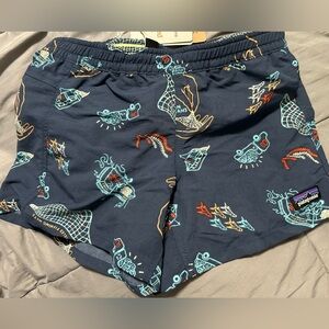 NWT PATAGONIA Girls “Clean Currents Baggies Shorts” size L (12) Tidepool blue